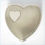 heart compact vintage sterling
