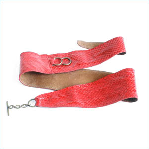 red snakeskin belt 