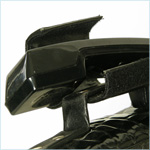 Black vinyl, faux alligator skin briefcas