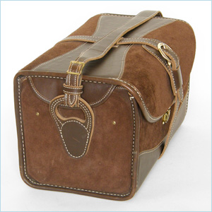 suede and leather vanity case