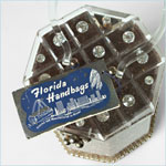 lucite purse with rhinestones and glitter by Florida Handbags