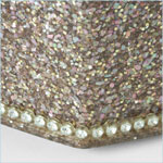 lucite purse with rhinestones and glitter by Florida Handbags