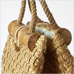 woven straw tote bag embellished